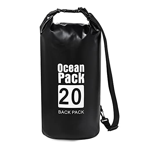 BAYUTE Floating Waterproof Drying Bag (20L), roll-top Drying Bag, Lightweight Dry Storage Bag, Suitable for Traveling, Fishing, Swimming, Rafting, Boating, Kayaking, Camping and Beach.