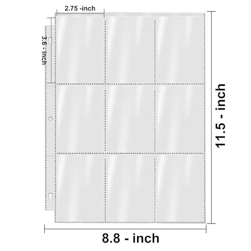 image for POKONBOY 288 Pockets Trading Card Sleeves, 9-Pocket Trading Card Binde