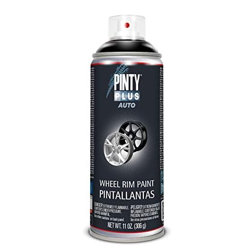 PINTYPLUS AUTO 736 Pintura Spray Pinta Llantas 520cc Negro L104, Estándar