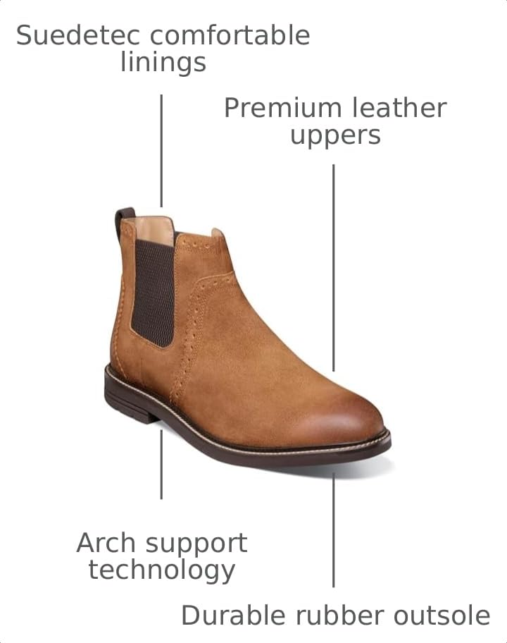 Image of Nunn Bush Otis 2.0 Chelsea Fashion Leather Boots