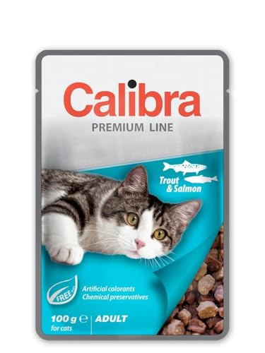 CALIBRA Cat Adult Pouch Trucha Salmon Caja 24X 100GR