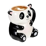 Lindas tazas | Taza de leche de cerámica de 500 ml | Taza de café de cerámica con animales | para capuchino, leche, cacao, jugo, cerveza, cafetería, restaurante, cocina, Navidad