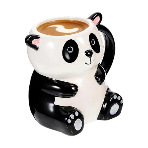 Bonita taza de cerámica de 500 ml, taza de café con forma de animal 3D, gran capacidad para bebidas de chocolate caliente, té, leche, desayuno