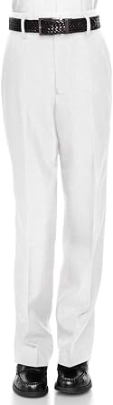 RGM Boys Dress Pants Flat-Front with Slim Fit - Stylish Dress Pants for Weddings, School, Office, Events with Low Rise