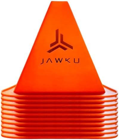JAWKU Speed Cones Training System for Agility, Speed, Drills and Athletic Sports Training, 10 Cones image 5