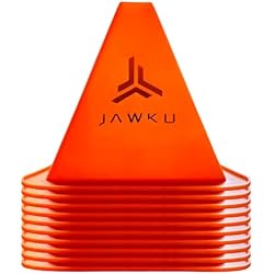 JAWKU Speed Cones Training System for Agility, Speed, Drills and Athletic Sports Training, 10 Cones