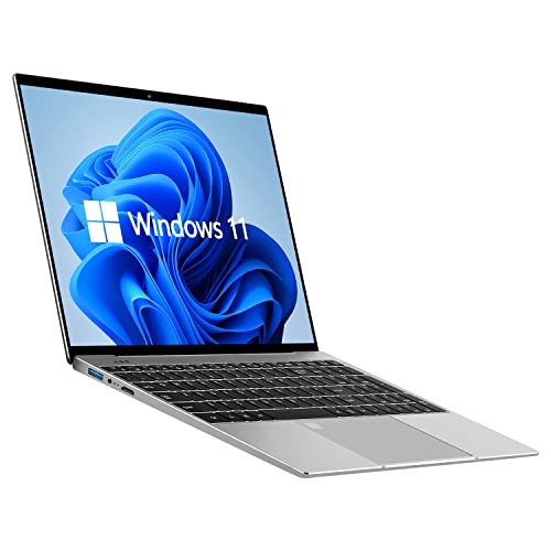 Vgke C15 Windows 11 Laptop 15.6" Fhd, Full Size Backlit Keyboard With Fingerprint Reader, Intel Celeron N5095 Processor Quad-Core, 12Gb Ram Ddr4, 256Gb Ssd(Silver) #TOP2
