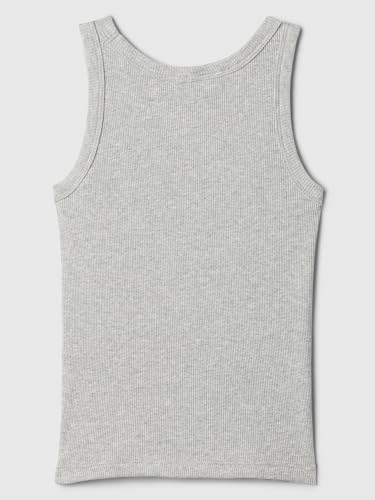 Image of Gap Girls' Ribbed High Neck Tank