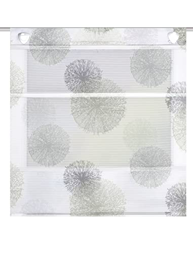 HOME WOHNIDEEN 91498 Magnetrollo mit Ösen Rawlins, Bambus, Digitaldruck, mit Haken, Farbe:Stein, Größe:210 x 70 cm