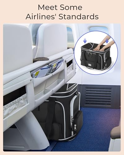 Expandable-Pet-Carrier-NOBLE-DUCK-Soft-Sided-Cat-Dog-Carrier-Airline-Approved-Small-Medium-Large-Portable-Travel-Up-to-25-Lbs-Black Expandable Pet Carrier NOBLE DUCK Soft Sided Cat Dog Carrier Airline Approved Small Medium Large Portable Travel Up to 25 Lbs Black