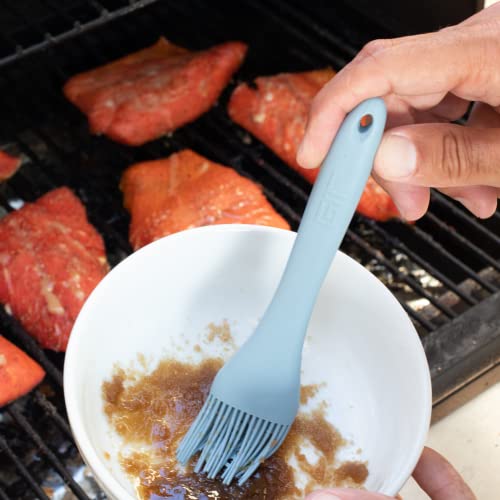 GIR: Get It Right Premium Silicone Basting Brush - Heat Resistant BBQ, Pastry, Turkey Brush - Perfect for Cooking, Grilling, and Baking, Ultimate - 8 IN, Slate