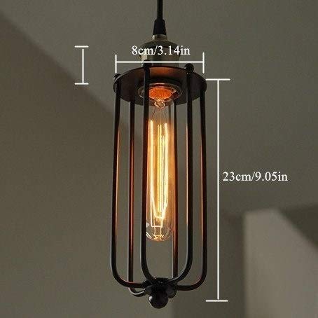 Iluminación retro industrial con lámpara metálica E27 6