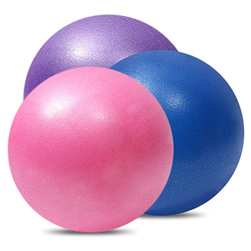 HOYKAO 3 PCS Mini Fitness Exercise Yoga Ball, 9 Inch Balance Bender Balls Stability Gym Anti Burst Slip Resistant Balls with Inflatable Straw for Pilates Physical Core Therapy Training Equipment
