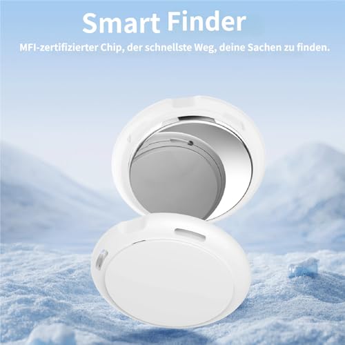 2er Pack Air Tracker Tag [Apple MFi-zertifiziert] Kompatibel mit Apple Wo ist? App (Nur iOS) Smart Bluetooth Koffer Tracker Tagg Schlüsselfinder GPS Weltweite Ortung für Haustier Geldbörse Hundegepäck