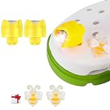 SUPERNIGHT Headlights for Croc, 2Pcs Croc Lights for Shoes and 2Pcs Luminous Shoe Charms Decoration for Dog Walking, Handy Camping, Home Life, IPX5 Waterproof, Ultra Bright and Long Lasting (Yellow)