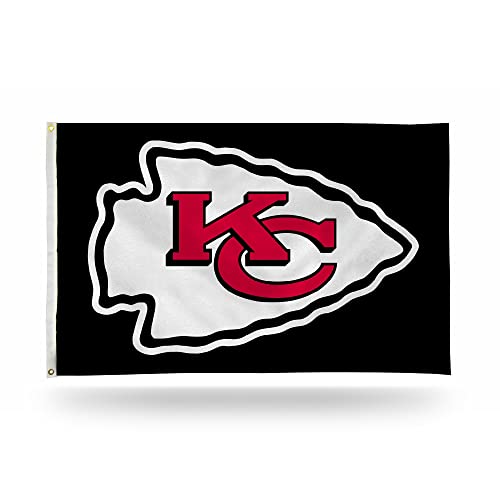 Rico Industries NFL Kansas City Chiefs 3-Foot by 5-Foot Single Sided Banner Flag with Grommets