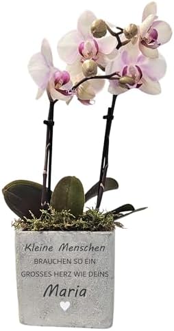 Blumentopf mit Gravur & Herz — Abschiedsgeschenk Erzieherin