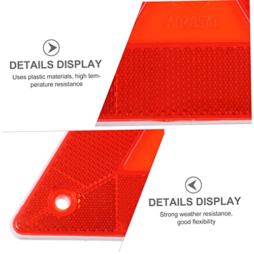VILLFUL 10 peças de refletor triangular para motocicleta, reboques, triângulos refletivos para carro