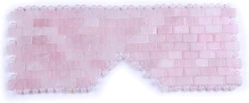 Rose Quartz Eye Mask, Natural Gemstone Jade Sleep Mask, Anti-Aging Hot or Cold Using Stone Eye Mask