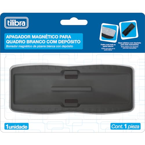 Tilibra - Apagador Magnético de Quadro Branco com Depósito - 1 un