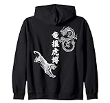 giapponese tokyo drago asiatico tigre freddo felpa con cappuccio