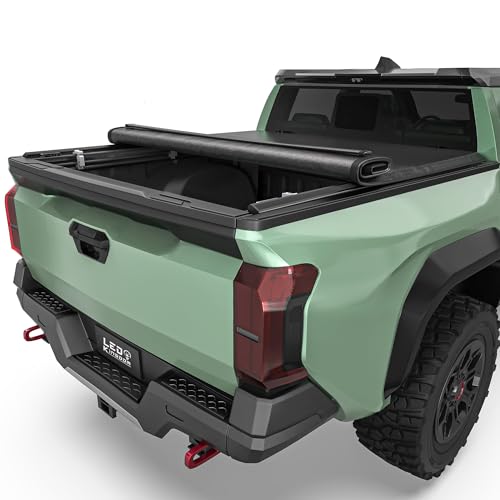 LEDKINGDOMUS Soft Roll-Up Tonneau Cover for Tacoma