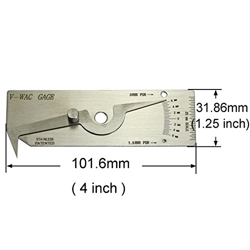 Riverweld V-Wac Single Weld Gage Welding Inspection Thread Gauge Metric Stainless Steel #TOP1