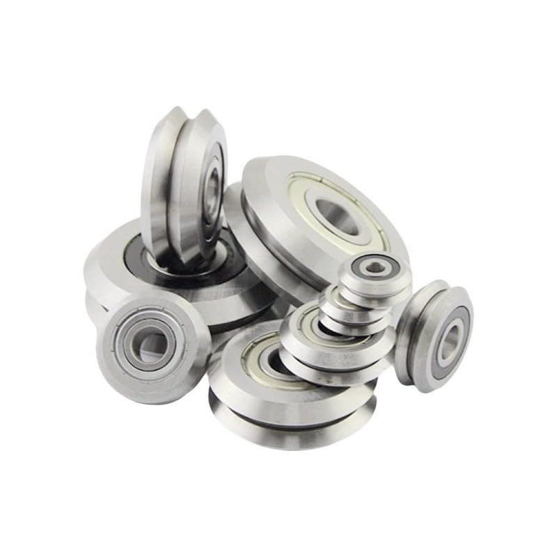 2PCS V/W-Groove Rail Bearing 7/12x33/14x3/4in W4ZZ P0 Linear Guide Roller