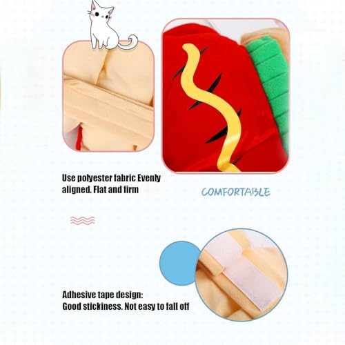 Roupas de cachorro-quente para animais de estimação, fantasia de cachorro-quente para animais de est
