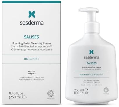 Sesderma SALISES Foamy Soap-Free Cream Face Wash for Oily Skin, 8.5 oz