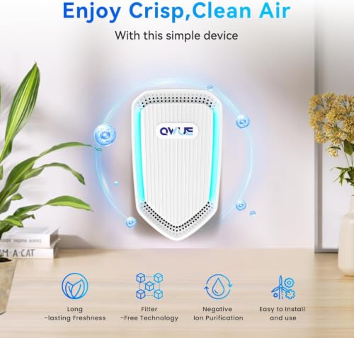 3 Pack Plug In Air Purifiers, Filterless Negative Ion Air Ionizers, Quiet Pet Odor Eliminator for Smoke, Dust, Cooking Smells, Air Purifiers for Home, Bedroom, Litter Box, Dorm Room, Kitchen, Bathroom — view 3