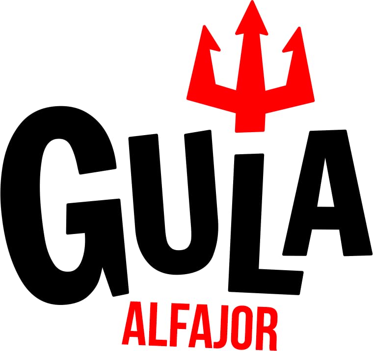 GULA Alfajor – Authentic Argentinian Chocolate Cookie Filled with Dulce de Leche – Premium Snack (72 gr | 0.16lb) (Pack x12, B&W Chocolate)