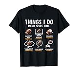 6 choses que je fais dans mon temps libre Humour de football américain T-Shirt