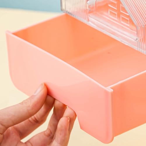 Cage de bain pour oiseaux spacieuse et transparente avec tiroir