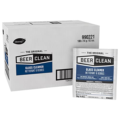 BEER CLEAN Diversey 990221 Glass Cleaner for Manual Brushing, Portion Control Bar Glass Washing...