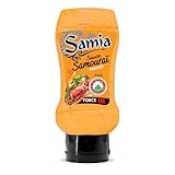 SAMIA - Sauce Samouraï Pimentée Halal - Sauce Onctueuse & Épicée - Idéale Kebab, Frites & Sandwichs - Le flacon 350ml - Le Lot De 4