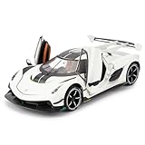 BDTCTK Compatible for 1:24 Koenigsegg Jesko Car Model, Diecast Collectible Pull Back Model Car with Sound and Light, Toy Gift Vehicles for Adults Kids Boys Girls