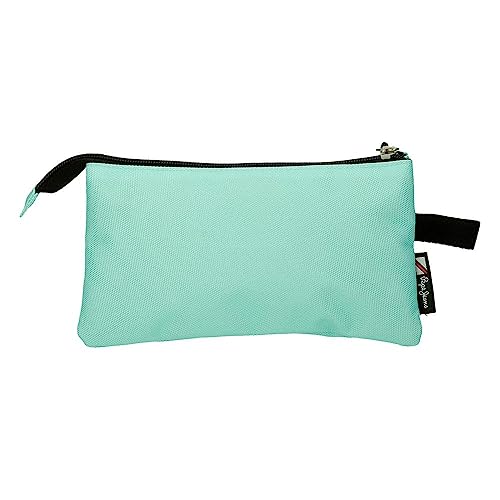 Pepe Jeans Aris Triple Pencil Case 22 x 12 x 5 cm Made of Polyester, Size for Backpack and Postcard by Joumma Bags, Sea - Image 3