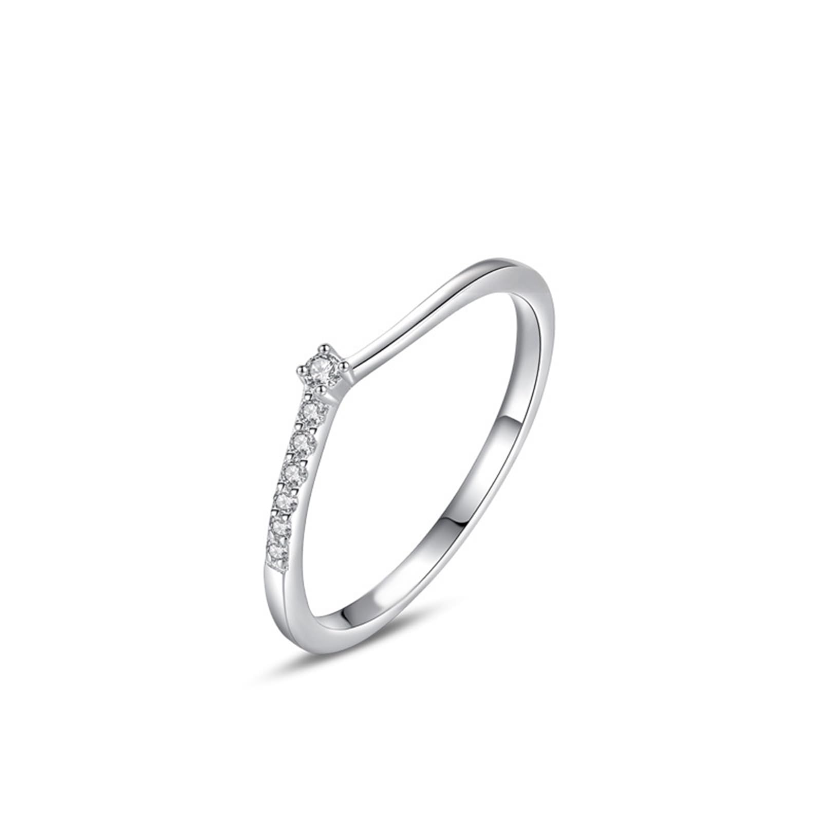 Anillo de oro blanco Au 375/585/750 para parejas de oro auténtico, anillo apilable clásico para parejas con diamante, anillos de amistad 9 K/14 K/18 K, oro blanco, talla 47-65