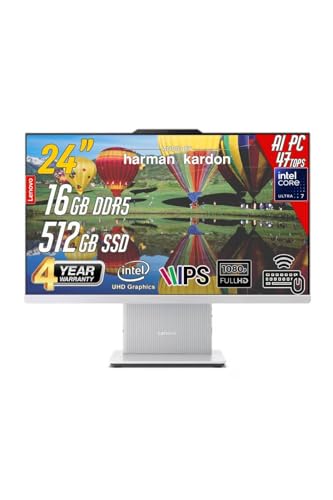 IdeaCentre 24ILL11 Intel Core U7-256V 16GB 512GB 24 Fhd FreeDos Beyaz AI-Powered Aıo Bilgisayar