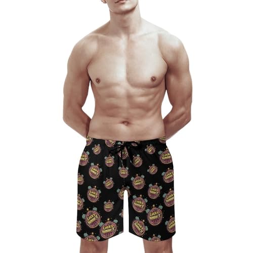 Lucky Number 17 Mens Swim Trunks Quick Dry Beach Swimming Shorts with Mesh Lining and Pockets2