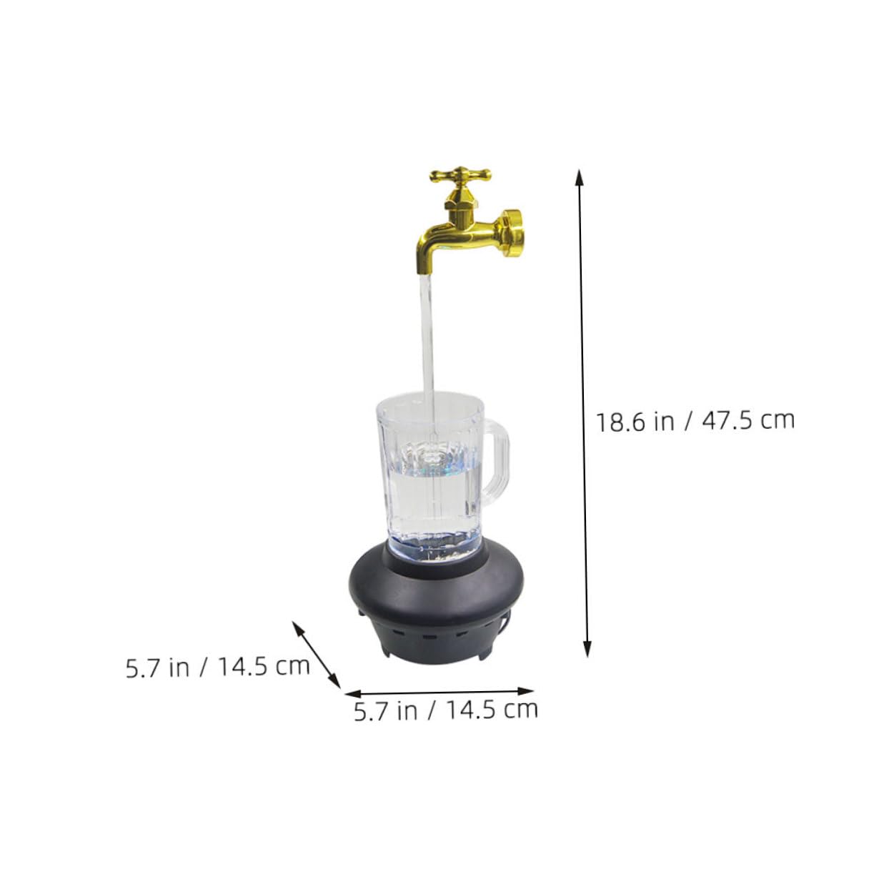 Schwebender Wasserhahn als Springbrunnen Dekoration Unsichtbarer Fließender Auslauf aus Kunststoff Robust und Dekorativ für Garten und Terrasse | 1 Satz, Schlicht Künstlerisches Design, Robust und Schwer zu Zerbrechen, für Kinder