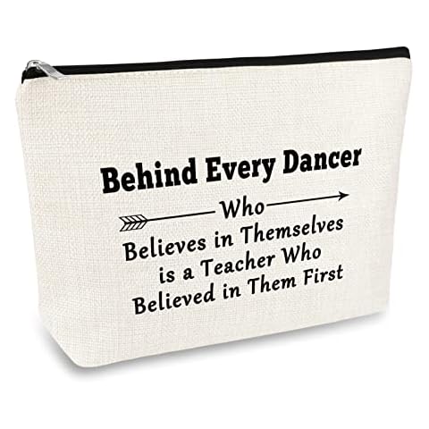 Dance Teachers Gifts for Women Dance Teacher Appreciation Gift Makeup Bag Dance Teacher Thank You Gifts Cosmetic Bag Dance Teachers Coach Birthday Gifts Dancer Gift Teacher Day Gifts Thanksgiving Gift Cover