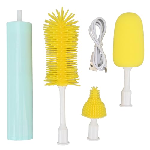 Marhynchus Limpiador Eléctrico de Cepillo para Biberones, Limpiador Automático Recargable para Biberones con Rotación de 360 ​​Grados, 2 Modos de Velocidad para Pezones, Pajitas, Vasos y