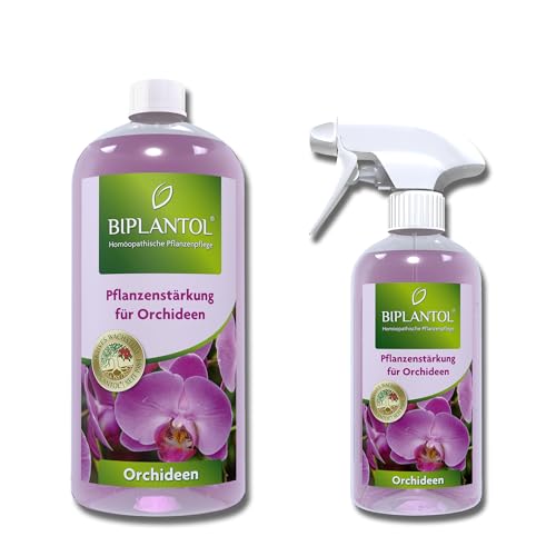 BIPLANTOL® Orchideen - (1,5L) anwendungsfertige Lösung & Sprühflasche - Natürliche Orchideenpflege für vitale, blühfreudige Pflanzen - Fördert Blütenbildung, erhöht Luftfeuchtigkeit - Made in Germany