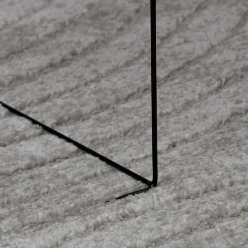 Alfombra redonda Galati antideslizante para suelo radiante gris 7