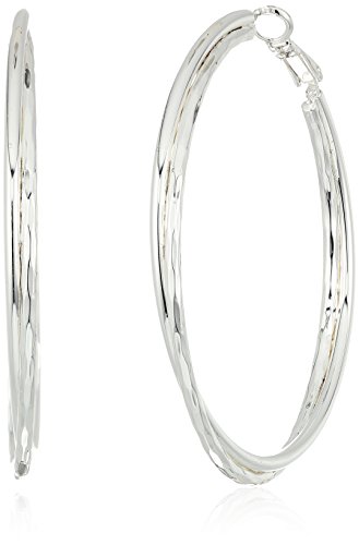 Image of Nine West Women's Hoop Earrings, Classic Fashion Jewelry Accessories for Everyday Wear, Lightweight Statement Earrings for Casual, Office, and Evening Looks