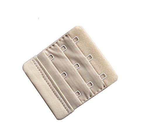 Women Pack of 3 Soft Comfortable 3 Hooks Bra Extender,2.4"x 2.3"4