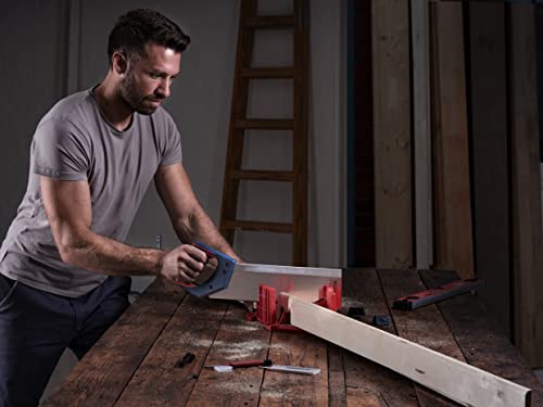 kwb Mitre Box for Cutting Angle 22.5, 45, 90 with Adjustable Jaws and Angle attachments, Made of Robust ABS Plastic - Image 4