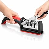 Amolador e Afiador de Facas 4 em 1 Profissional Compacto – Aço Durável, Base Antiderrapante, Cabo Ergonômico e Corte Preciso – Qualidade Premium